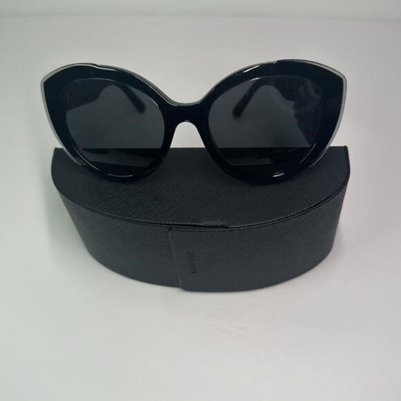 New Authentic- PRADA Dark Grey Cat Eye Ladies Sunglasses PR 01YS 09V5S0 54 - Picture 5 of 16
